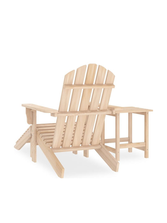 Градински И Басейнови Шезлонги Дървена Adirondack Бежов 69.5x147.5x89.5см