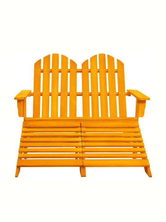 Ξαπλώστρα Διπλή Ξύλινη Adirondack 119.5x147.5x89.5εκ.