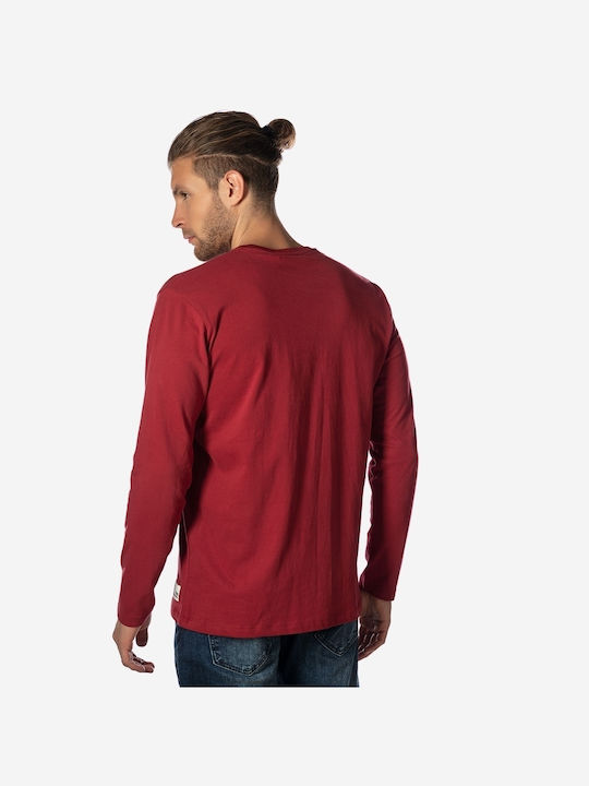 Camaro Bluza Bărbătească cu Mânecă Lungă Burgundy