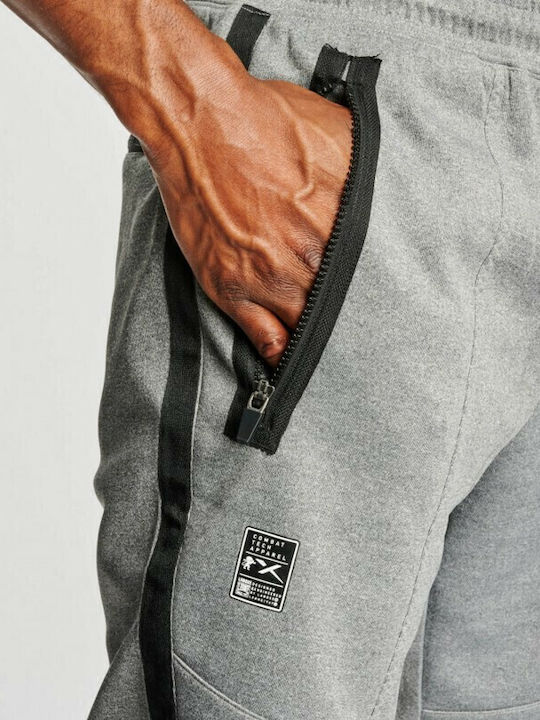 Sweatpants Glossy with Elastic Gray