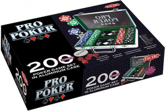Tactic Σετ 200 Μάρκες Poker 11.5gr σε Βαλίτσα με 2 Τράπουλες