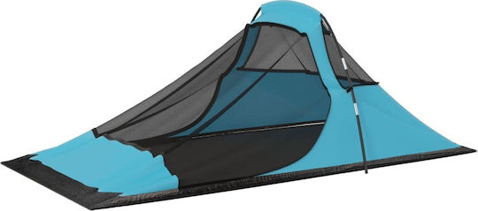 vidaXL Summer Camping Tent Mountaineering Blue for 1 Person Waterproof 1000mm 317x240x95cm