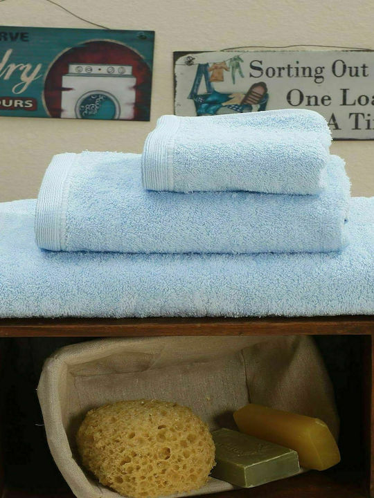 SB Home 3pc Bath Towel Set Primus Light Blue Weight 500gr/m²