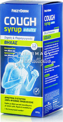 Frezyderm Cough Syrup Adults Σιρόπι για Ξηρό και Παραγωγικό Βήχα χωρίς Γλουτένη 182gr