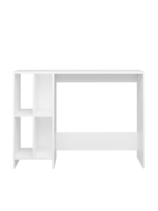 Desk with Bookshelf White 102.5x35x75cm