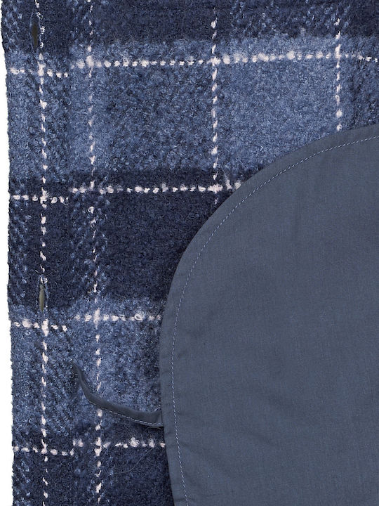 Make It Happen Women's Checked Blue Overshirt