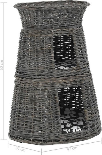vidaXL Nest Katze Gray 47x34x60cm