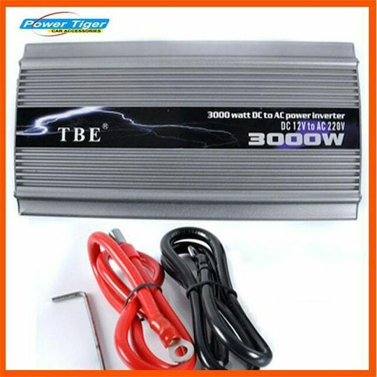 TBE ΤΒΕ Inverter Αυτοκινήτου Καθαρού Ημιτόνου 3000W για 24V DC
