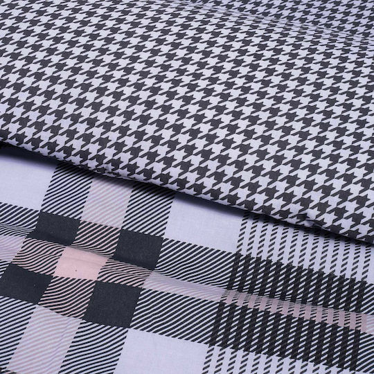 Das Home Bettwäsche-Set King Size 260x280cm. 9533 Flieder 4Stück