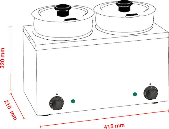 Bartscher Electric Bain Marie Chocolate 3.5lt Hotpot