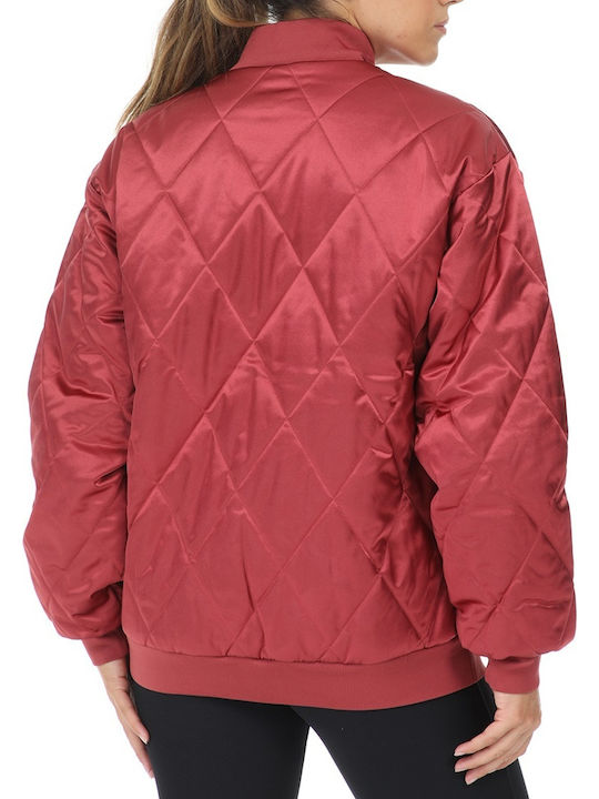 Κοντό Γυναικείο Bomber Jacket Κόκκινο