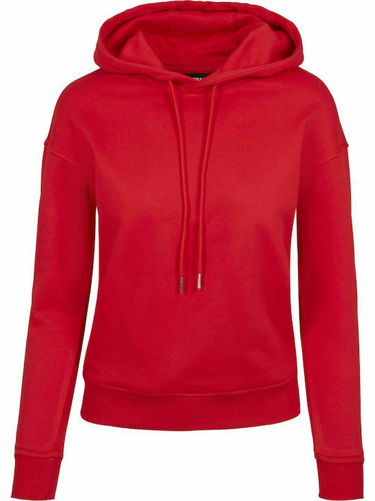 Damen Sweatshirt Kapuzen Fired Red