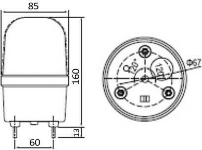 Cntd C-1101 Фарове за алармени системи с Зелен LED светлина 230V 8.5x16см.