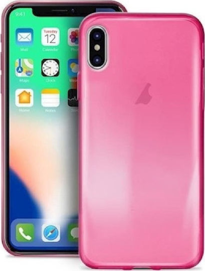 Puro TPU Ultra-Slim ''0.3 Nude'' Cover iPhone X Back Cover Σιλικόνης 0.3mm Ροζ (iPhone X / Xs)