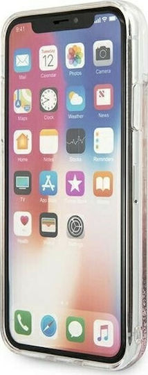 Karl Lagerfeld Glitter Signature Back Cover Πλαστικό / Σιλικόνης Ροζ Χρυσό (iPhone X / Xs)