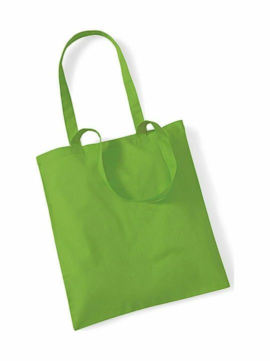 Westford Mill W101 Cotton Shopping Bag in Green color