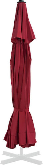 vidaXL Burgundy Replacement Umbrella Fabric Diameter 5m