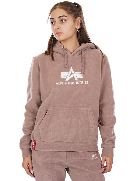 Alpha Industries Women's Hooded Fleece Sweatshirt Pink