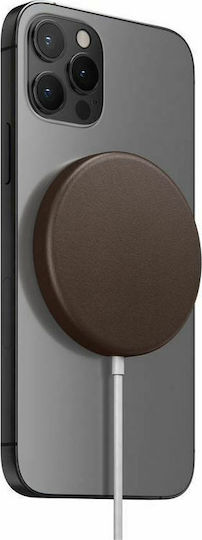 Nomad Leather Case for Magsafe MagSafe Charging Stand in Brown color