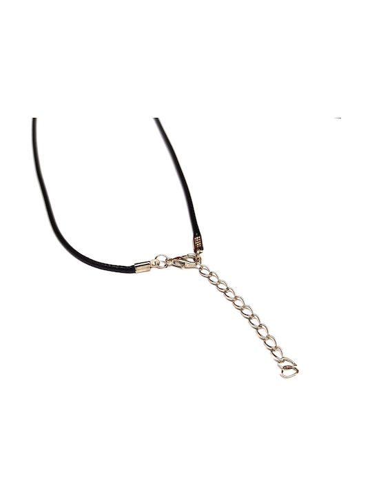 Black male saxophone necklace with cord and fluctuation