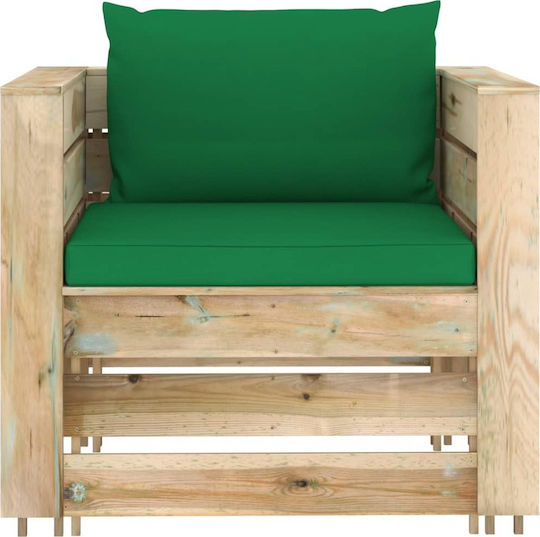 Garten- und Outdoor-Möbelsets für kleinen Raum 2 Stück Grün mit Kissen