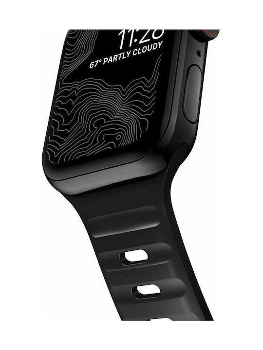 Nomad Sport Strap M/L Strap Silicone with Pin Black (Apple (Apple Watch 44/45/46mm/Ultra 49mm)