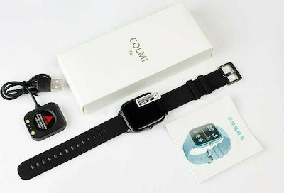 Colmi P8 43mm Smartwatch with Heart Rate Monitor (Black)