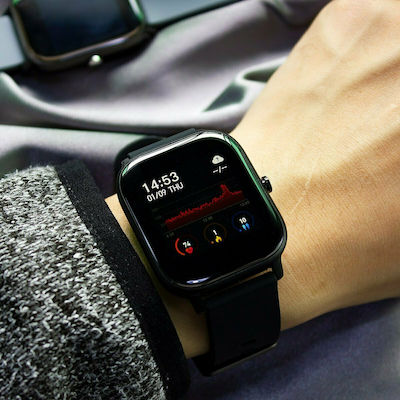 Colmi P8 43mm Smartwatch with Heart Rate Monitor (Black)