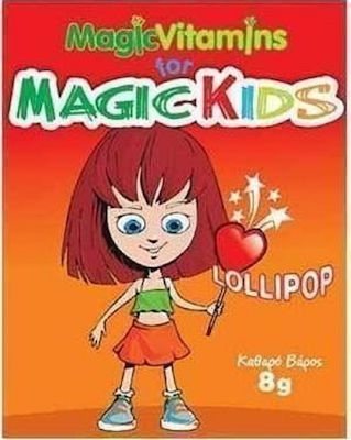 Pharmex Vitawin Magic Vitamins Magic Kids Lollipop Girls 8 Βιταμίνη για Ενέργεια & Ανοσοποιητικό 8gr