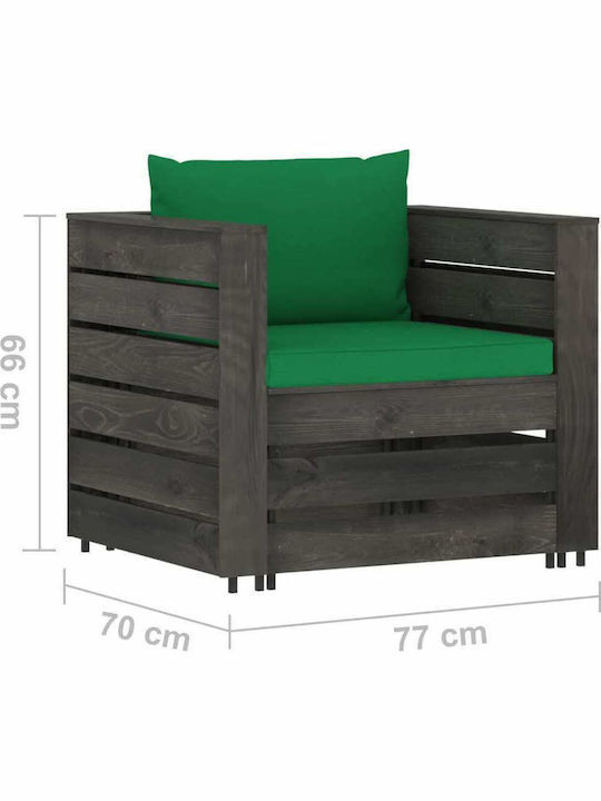 Garden & Outdoor Furniture Sets Living Room Set Pieces Small Balcony Green with Pillows
