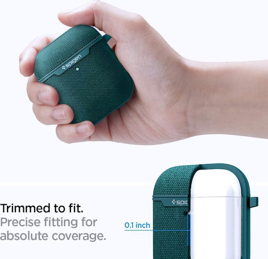 Spigen Urban Fit Silicone Case with Keychain Green for Apple AirPods