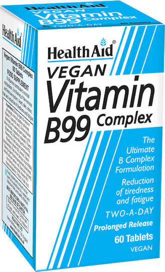 Health Aid B 99 Complex Βιταμίνη για Ενέργεια, Ενίσχυση του Ανοσοποιητικού & τα Μαλλιά 60 ταμπλέτες