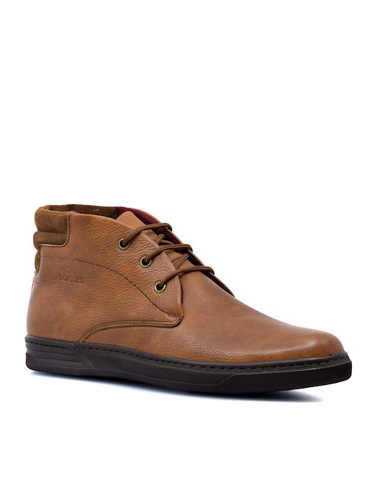 Piele Tabac maro Ghete barbati Anatomic