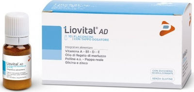 Adelco Liovital AD Multivitamin für Energie, Stärkung des Immunsystems & die Haut 10Stück