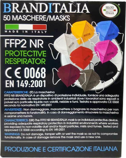 Brand Italia BR150-20 Mască de protecție FFP2 Portocaliu 10buc