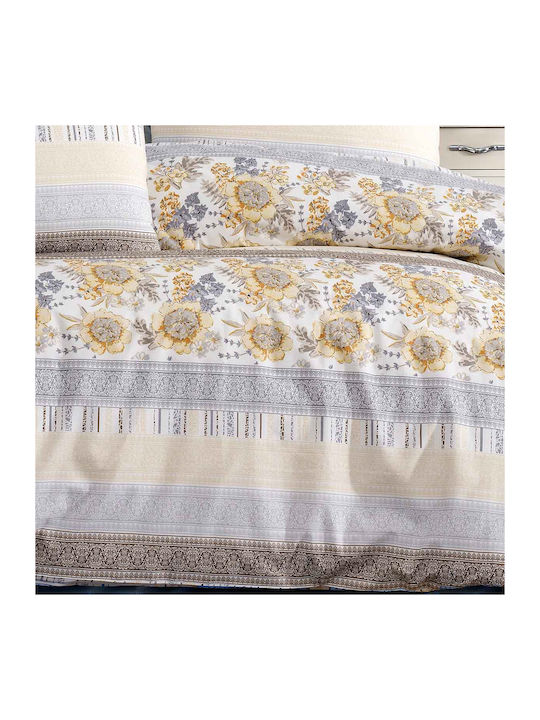 Dimcol Duvet Cover Single 160x240 Sunbeam 370 Grey / Beige