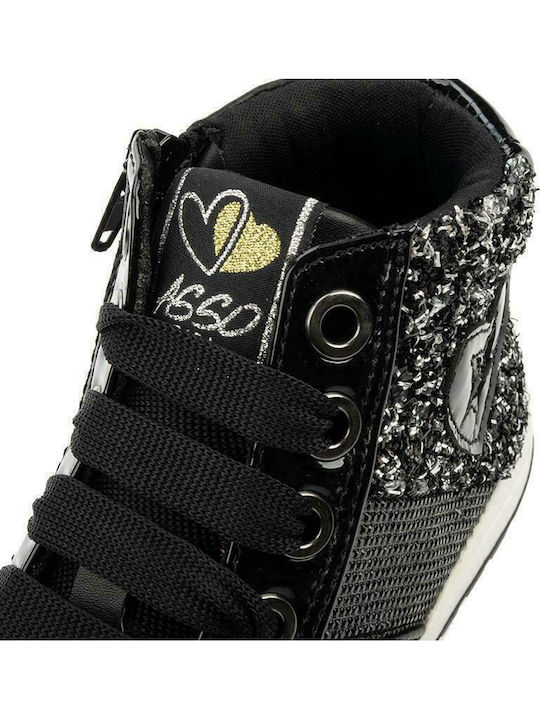 7555164 Παιδικά Sneakers High Μαύρα