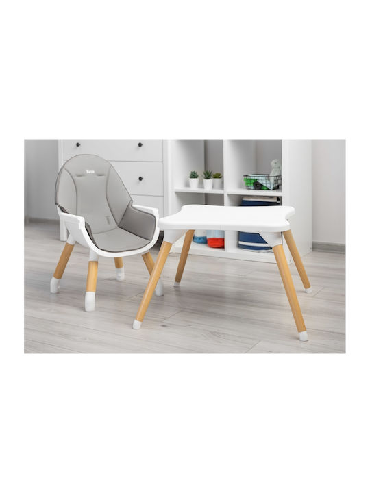 Caretero Tuva Baby Highchair 3 in 1 with Adjustable Height Gray