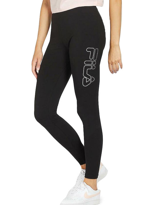 Fila Fayzee Frauen Lang Leggings Hochgeschnitten Schwarz