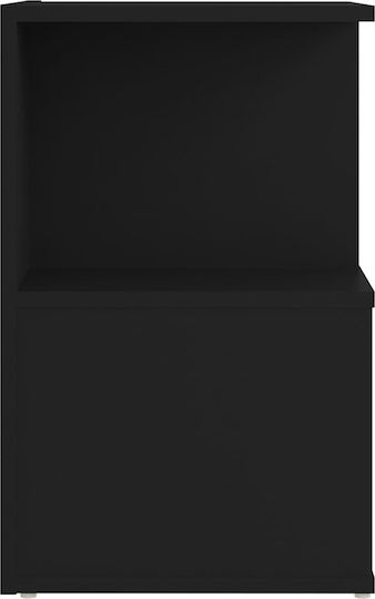 Wooden Bedside Tables Black 2 Pieces 35x35x55cm