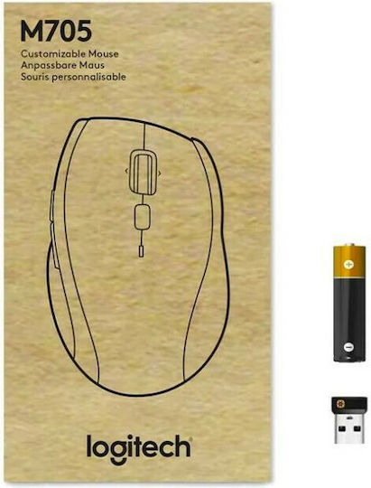 Logitech Marathon Mouse M705 Безжичен Мишка Черно/сребърно