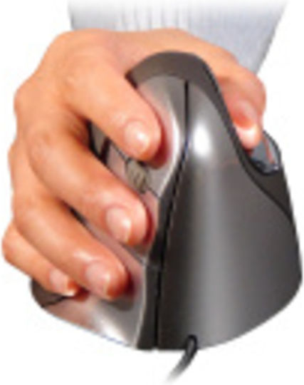 Evoluent VerticalMouse 4 Left Wired Ergonomic Mouse for Left-handed Gray