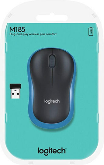 Logitech M185 Ασύρματο Mini Ποντίκι Γκρι