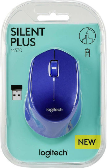 Logitech M330 Silent Plus Wireless Mini Mouse Blue