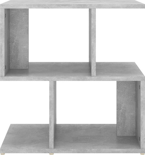Wooden Gray Bedside Table Concrete 50x30x51.5cm