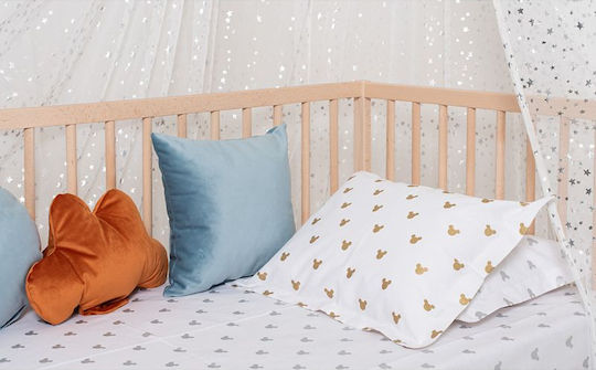Joma Home Crib Decorative Pillow Velutto Light Blue 30x30cm
