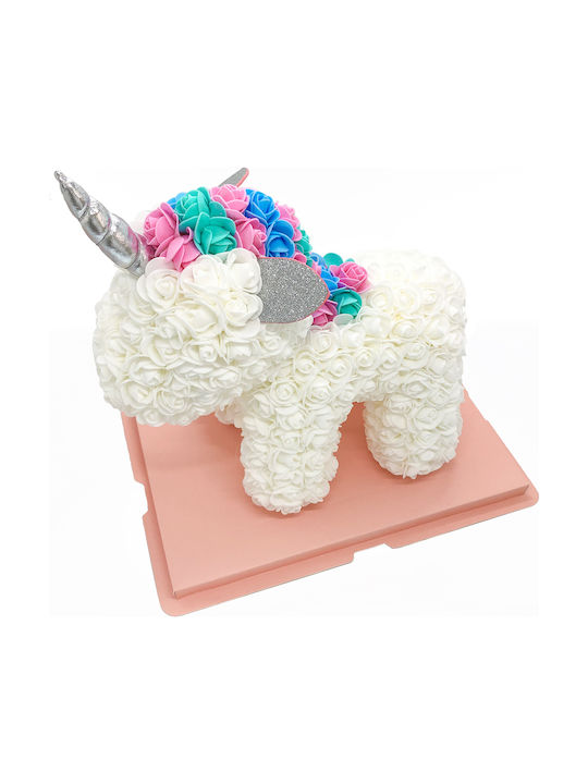 Unicorn of Artificial Roses White 30cm