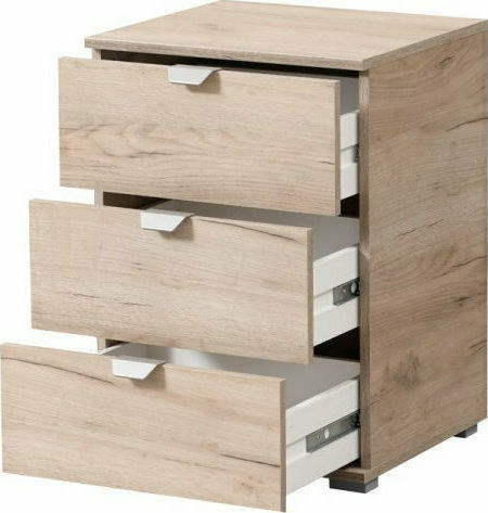 Nachttisch Duero 3F Grey Oak 45x40x63cm