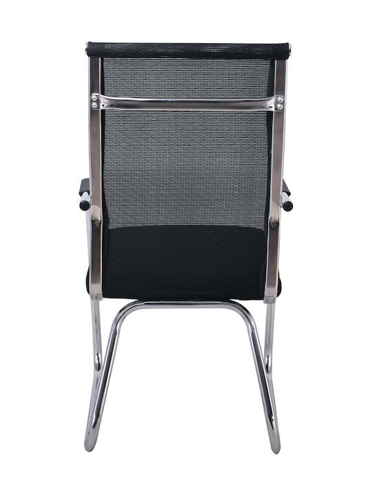 Chair Visitor Alta with Arms Black 54x64x100cm 1pcs