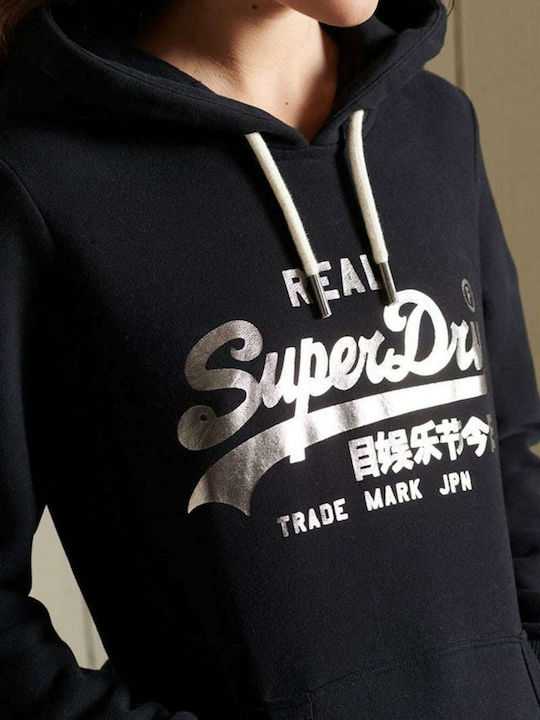 Vl Boho Sparkle Long Women's Sweatshirt Hooded Black